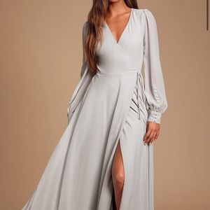 NWT Lulu’s My Whole Heart Long Sleeve Wrap Dress